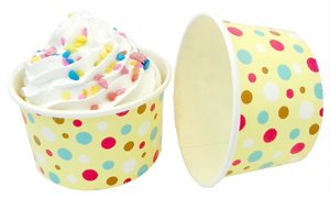 polka dot ice cream cups