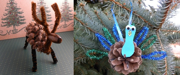 pine cone kids crafts - Sweet Party Place