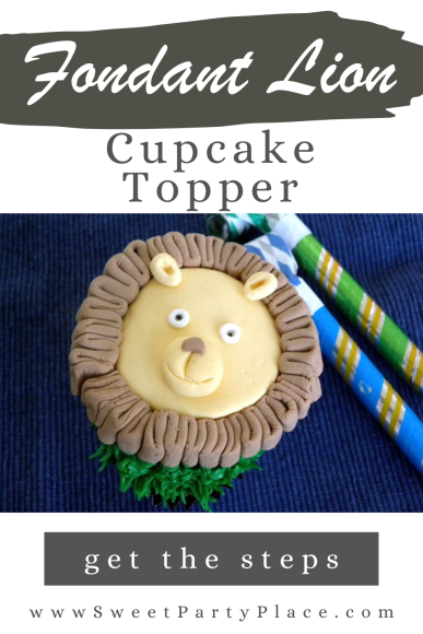 Lion Fondant Cupcake Topper