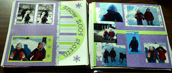 winter snow scrapbook page layouts