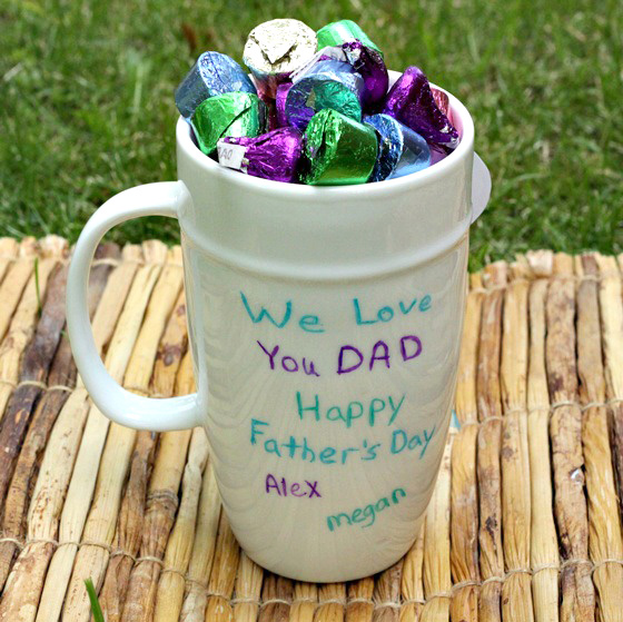 worlds best dad DIY Sharpie mug for Father's Day