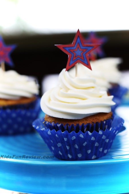 Patriotic Cupcake Topper Star Printable 