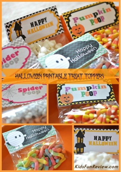 Halloween Printable treat bag toppers