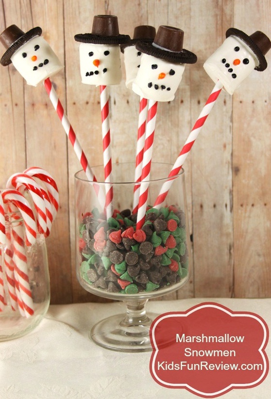  marshmallow snowman pops