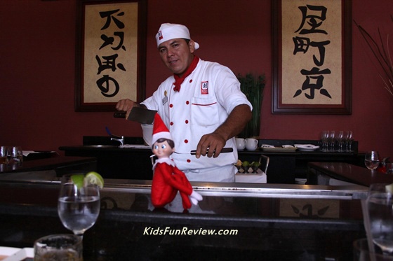 Elf on the shelf goes to a japanese restaurant 2
