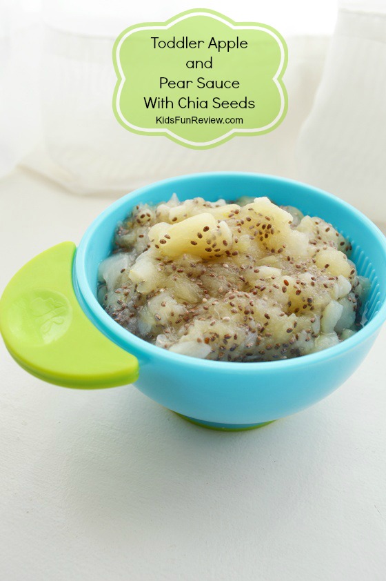Toddler Apple & Pear Sauce recipe with Chia