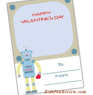 Robot Printable Valentine Card
