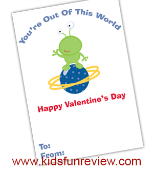 Alien Printable Valentine Card