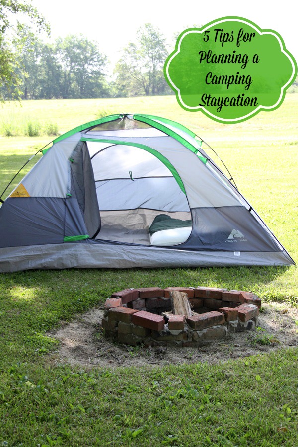 plan backyard camping staycation in style