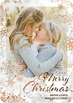 chocolate snowflake photo christmas card