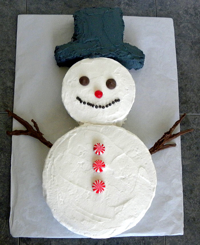 Snowman Cake How To