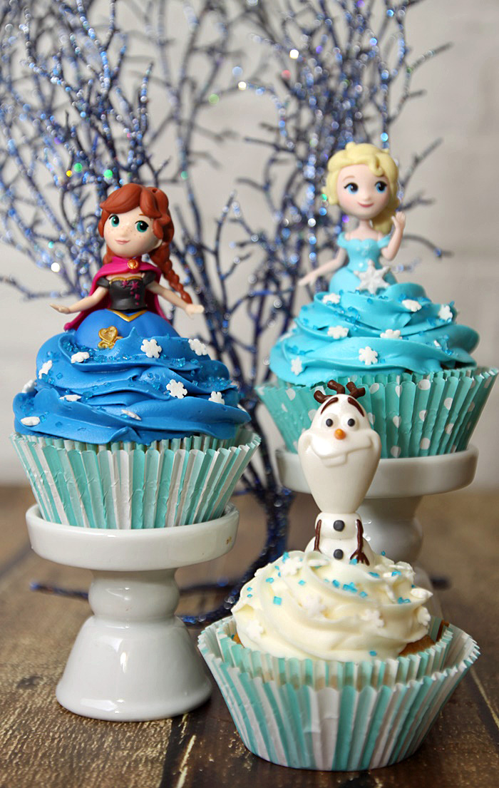 Easy DIY Fun Frozen Cupcakes Idea with Elsa Olaf and Anna
