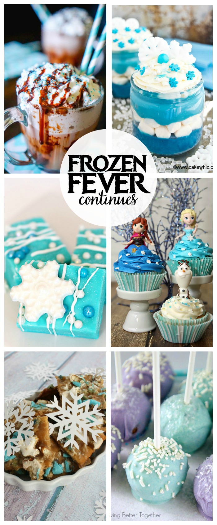 Frozen Party Food Ideas including Frozen cupcakes and other fun Frozen movie treats. 