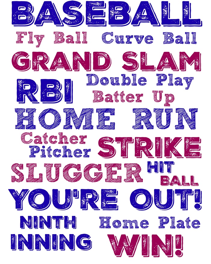 Printable Baseball Subway Art