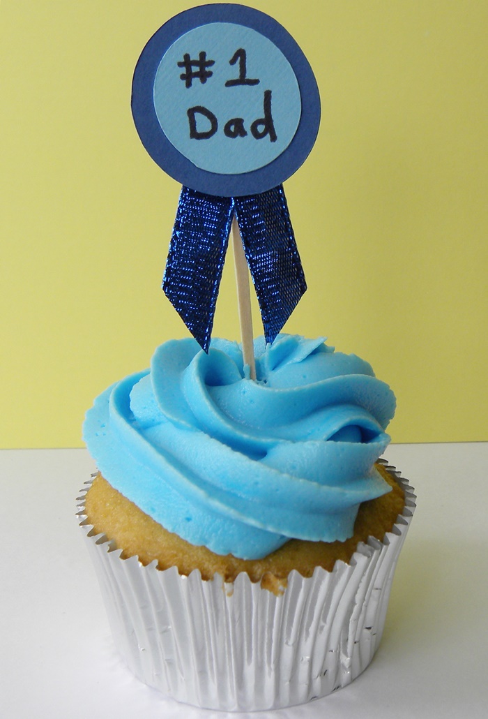 Number 1 dad Father's Day Cupcake topper