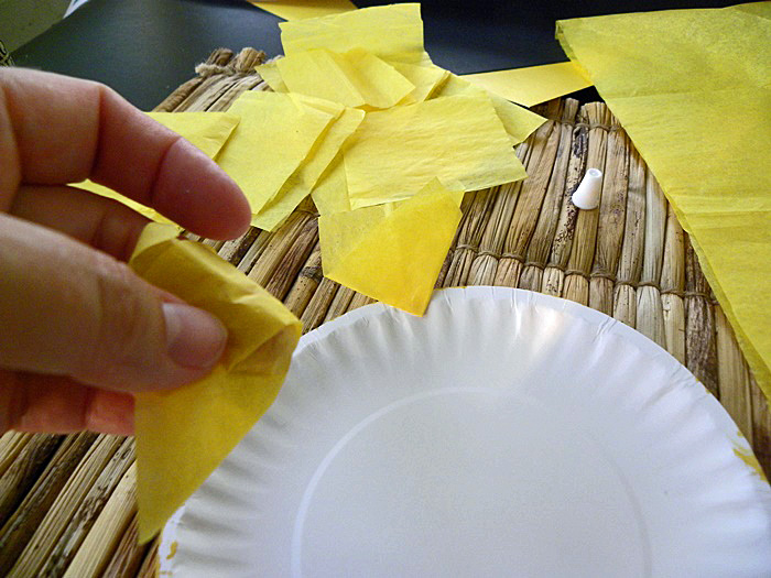 sun craft tissue paper squares