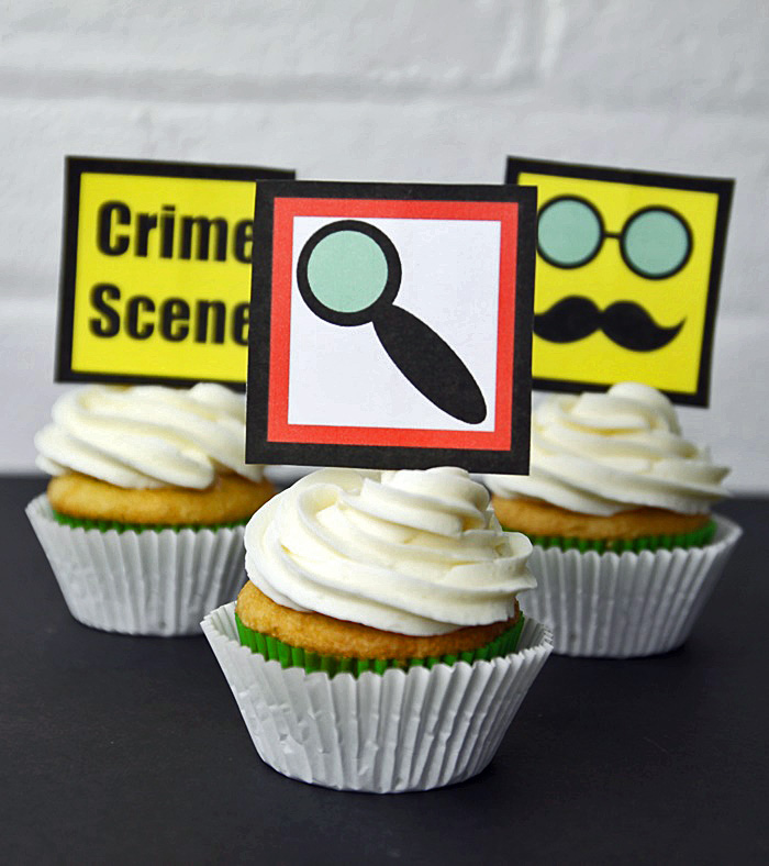 Detective Cupcake Printable Topper