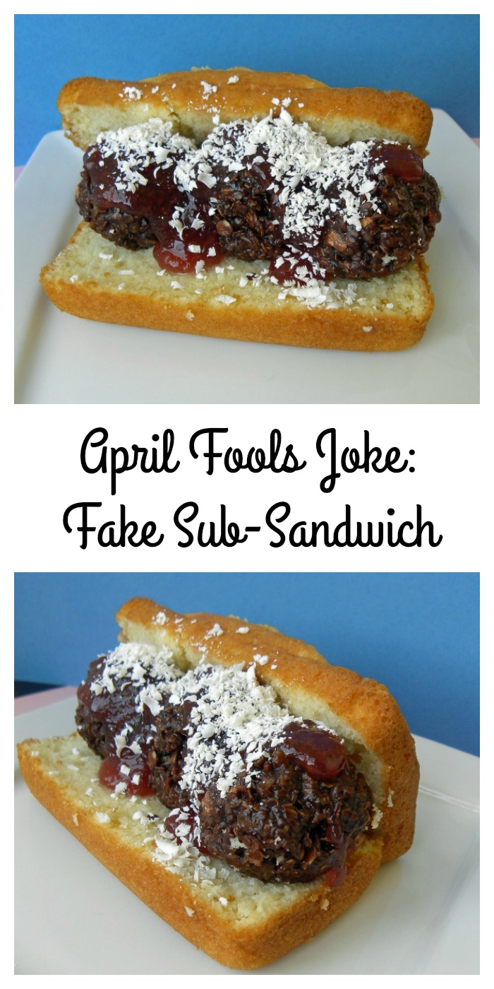 April Fools Fake Food Meatball Sub Sandwich