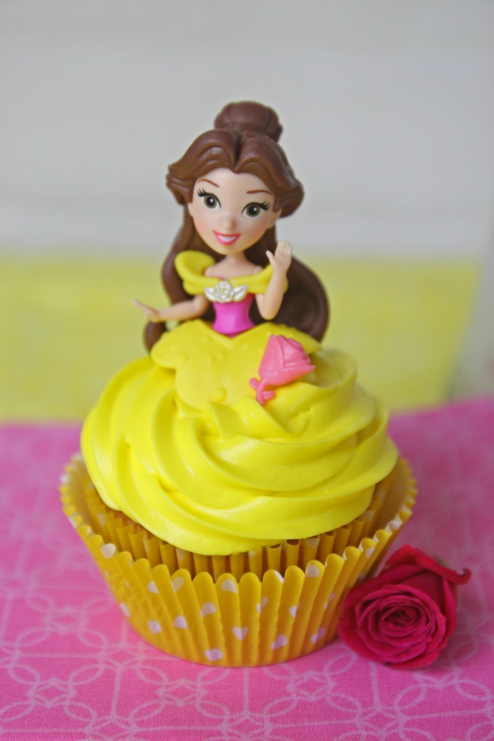 Belle Cupcake idea for a Beauty and the Beast party