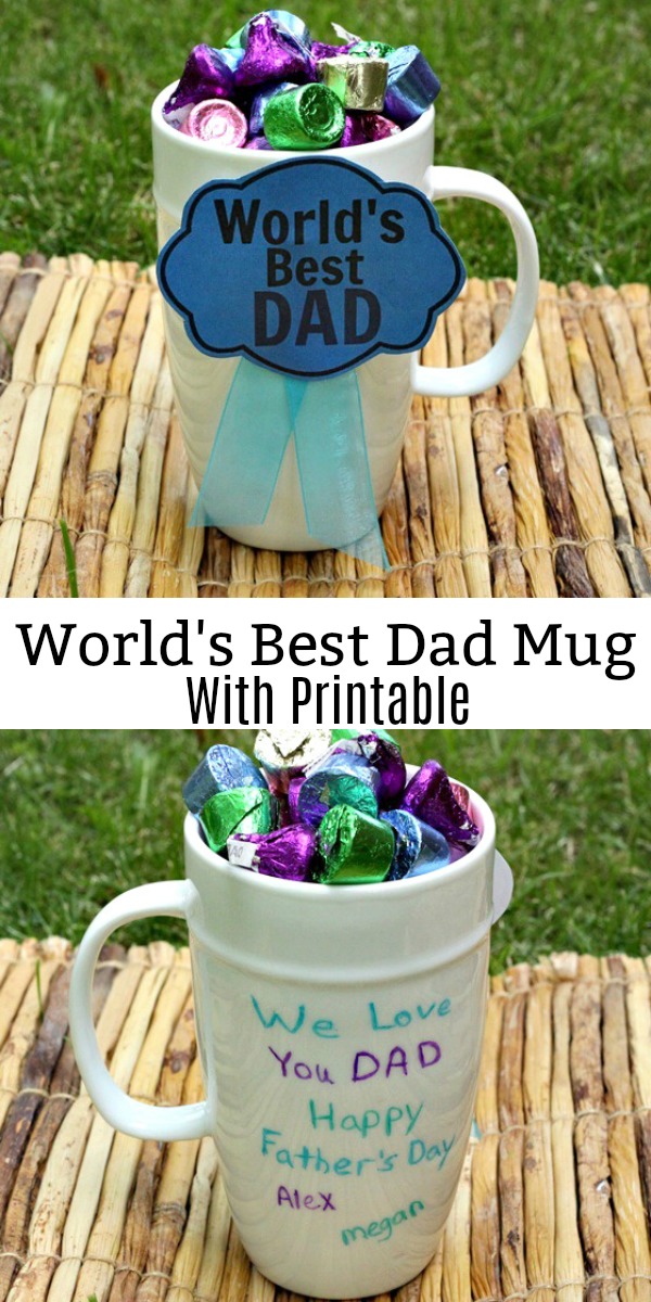 World's Best Dad Mug with Printable- Perfect DIY Father's Day gift idea! 
