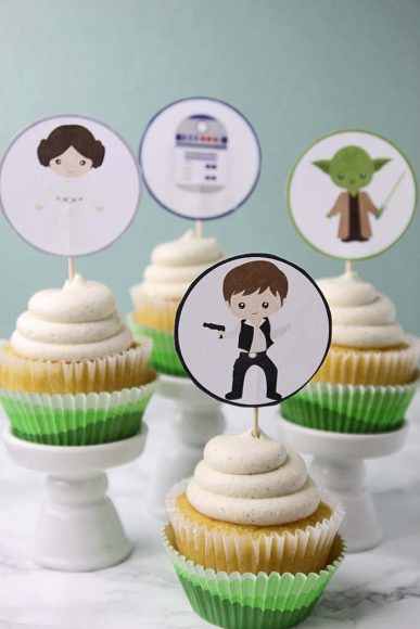 Star Wars Cupcake Toppers DIY Tutorial with Printable