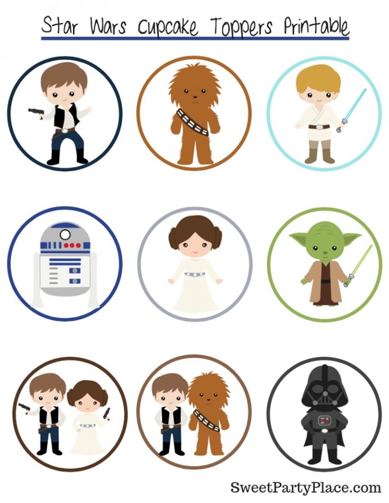 Star Wars Cupcake Toppers DIY Tutorial With Printable Sweet Party Place